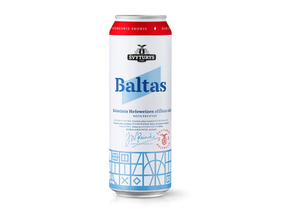 ŠVYTURIO Baltas alus, 5 %, 0,568 l