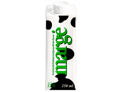 Grietinėlė UAT MARGĖ, 12%, 250 ml