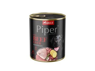 Šunų ėdalas PIPER, kepenėlėm., bulvėm., 800 g