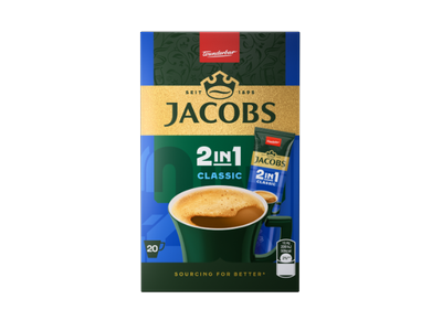 Kavos gėrimas JACOBS Original 2in1,20x12,4g dėžutė