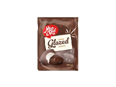 Šokoladu aplieti zefyrai MIO&RIO, vanilės skonio, 180 g