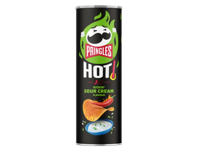 Bulvių traškučiai PRINGLES HOT KICKIN' SOUR CREAM, 160 g