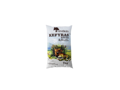 Kefyras TĖVIŠKĖS, 2,5% rieb., maišel., 1 kg