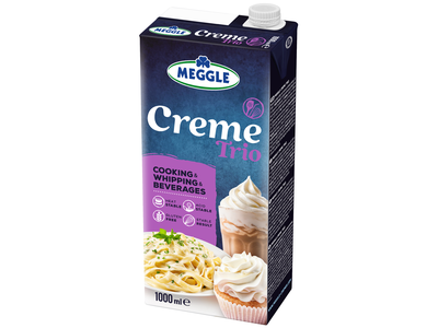 Pasukų ir augalinių riebalų mišinys MEGGLE CREME TRIO 32 %, 1 l