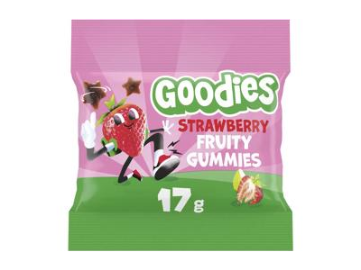 Vaisiniai guminukai braškių skonio GOODIES, 17g