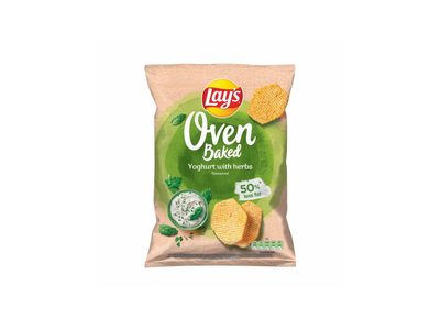 Kepti bulvių traškučiai LAY's OVEN BAKED jogurto ir prieskoninių žolelių skonio, 180g