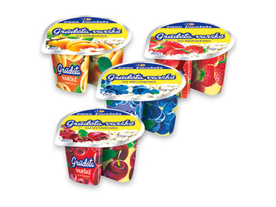 Grūdėta varškė su priedais PIENO ŽVAIGŽDĖS (4 rūšių), 150 g