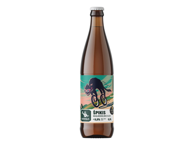 Nealkoholin.šviesusis alus ŠPIKIS, 0,5%, 0,5l