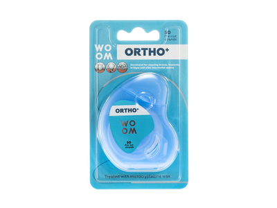 Dantų siūlas WOOM ORTHO+, 50 vnt.