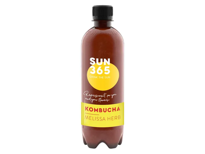 Eko gazuot.gaivus.arbatos gėrim.SUN365 KOMBUCHA MELISSA HERB, 500 ml