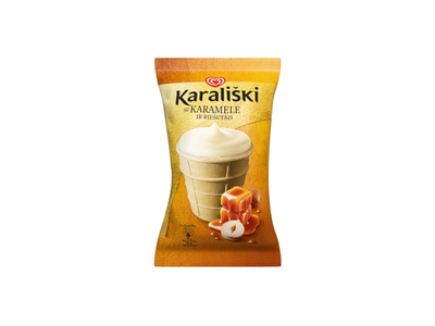 ❄️ Grietininiai ledai KARALIŠKI su karamele ir riešutais,120 ml