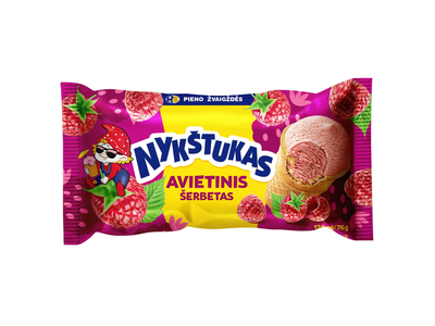 Avietinis šerbetas NYKŠTUKAS, 120 ml / 76 g