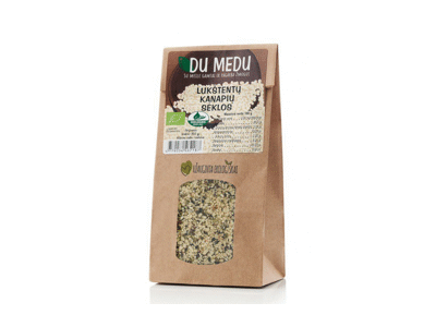 Ekologiškos lukštentų kanapių sėklos, 150 g