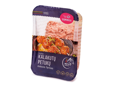 Šviežias kalakutų petukų mėsos faršas, 400 g