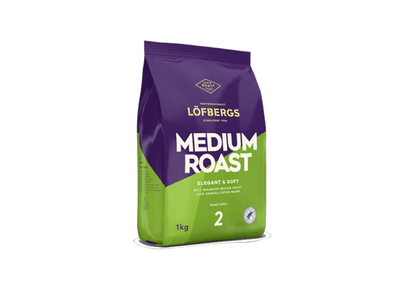 Löfbergs Medium Roast kavos pupelės, 1 kg