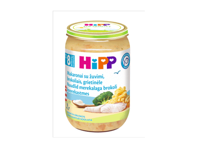 Makaronai su jūrine žuvimi ir brokoliais HIPP, nuo 8 mėn., 220 g