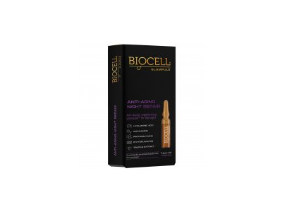 Serumas nakčiai BIOCELL GLAMPULE ANTI-AGING NIGHT REPAIR, 7x2ml