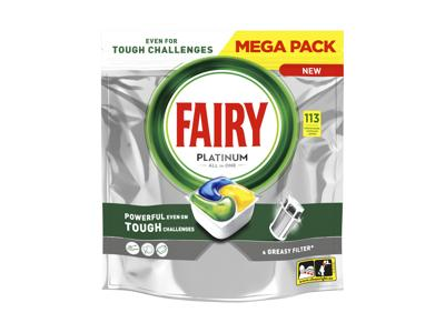 Automatinių indaplovių kapsulės FAIRY Platinum Lemon, 113vnt
