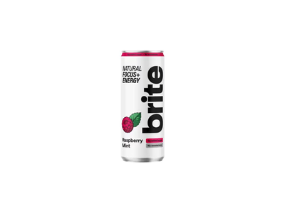 Energinis gėrimas BRITE, nat., aviečių ir metų sk., 330 ml