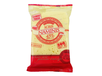 Sūris ROKIŠKIO NAMINIS, 45 % rieb., 500 g