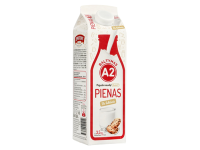 Pienas be laktozės A2, >3,5 % rieb., 900 ml