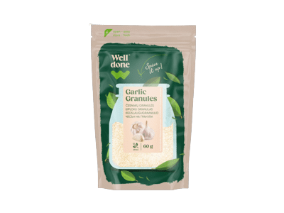Česnakų granulės WELL DONE, 60 g