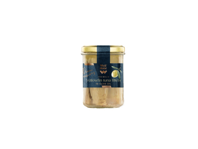 Gelsvauodegių tunų filė alyvuogių aliejuje WELL DONE PREMIUM, 190 g