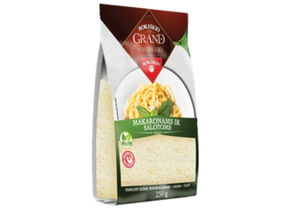 Sūriai ROKIŠKIO GRAND, makaronams ir salotoms, tarkuoti, 40% rieb., S. m., 250g