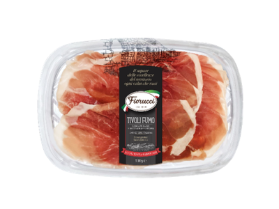 Vytintas kiaulienos kumpis FIORUCCI Tivoli Fumo, griežinėliais, a.r., 100g