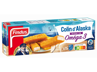 Šaldyti rudagalvės menkės žuvies piršteliai, FINDUS, 420g
