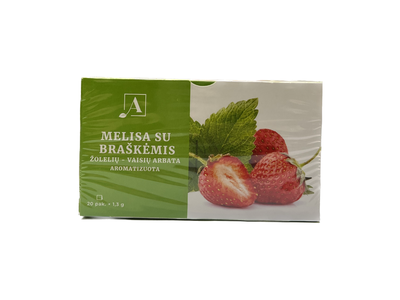 Arbata Austėja melisų/braškių 20x1.3 g