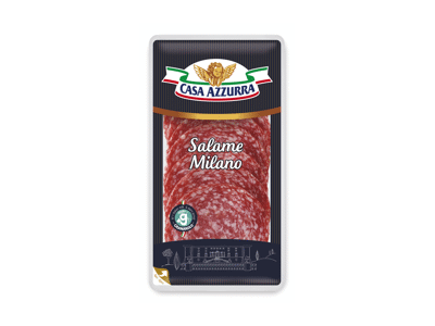 Vytintas itališkas saliamis MILANO, pjaustytas, nerūš., 80 g
