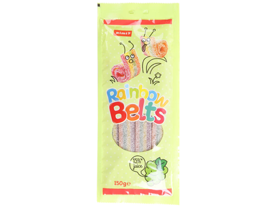 Rūgštūs guminukai RIMI RAINBOW BELTS, 150 g