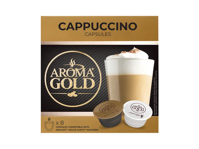 Kavos kapsulės AROMA GOLD CAPUCCINO, 16 vnt.