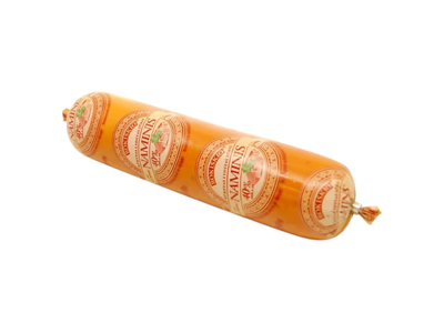 Rūk. lydytas ROKIŠKIO NAMINIS sūris su kumpiu, 40% rieb.s.m., 250 g