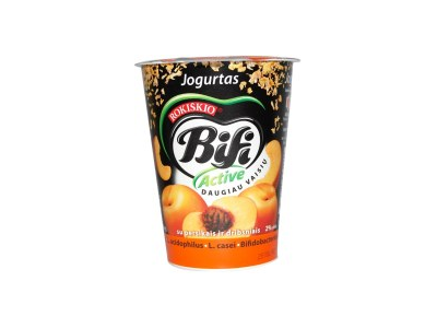 Jogurtas BIFI ACTIVE, su persikais ir dribsniais, 2 %, 360 g