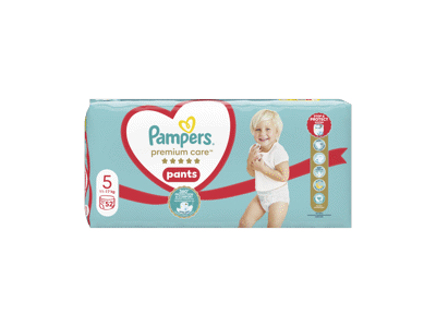 Sauskelnės-kelnaitės PAMPERS Premium Care Pants, Jumbo Pack Plus, 5 dydis, 52 vnt.