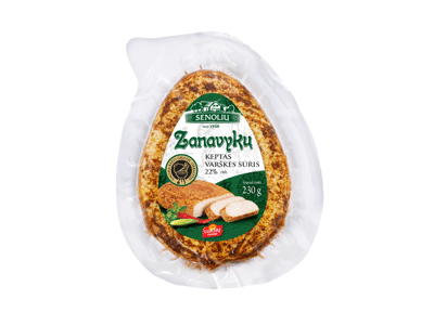 Keptas varškės ZANAVYKŲ sūris, 22 % rieb., 230 g