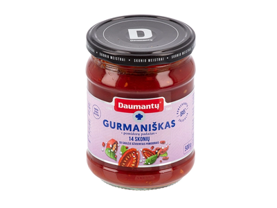 Pomidorų padažas Gurmaniškas 14 skonių DAUMANTŲ, 480 g