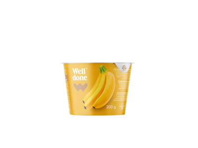Valgomasis jogurtas WELL DONE, bananų skonio, 5,1 % rieb., 200 g