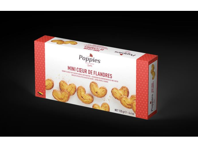 Sausainiai POPPIES Mini palmiers, 125 g