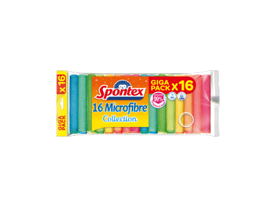 Mikropluošto šluostės SPONTEX Collection, 16 vnt.