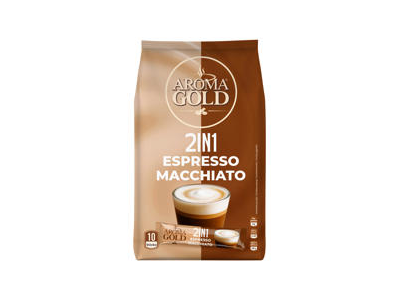 Kavos gėrimas AROMA GOLD 2 IN 1 ESPRESSO MACCHIATO, 80 g