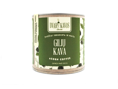 Gilių kava, Šviežiai skrudinta ir malta, 100g