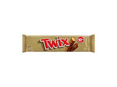 Šokoladiniai batonėliai TWIX, 10 vnt. pakuotė, 500 g