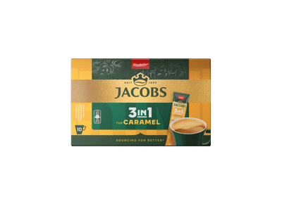 Tirpiosios kavos gėrimas JACOBS 3IN1 CARAMEL, 112 g