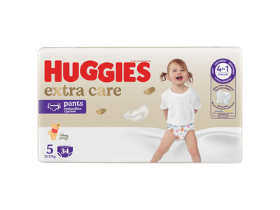 Kelnaitės HUGGIES EXTRA CARE PANTS, 5, 34 vnt