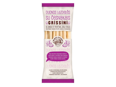 Duonos lazdelės su česnakais GRISSINI, 125 g