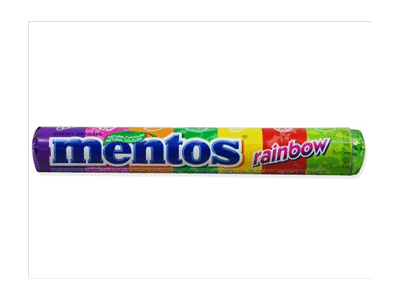 Kramtomieji saldainiai MENTOS RAINBOW, vaisių skonio, 37.5 g