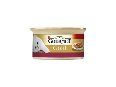 Konservuotas kačių ėdalas GOURMET Gold, su kalakutiena ir paštetu, 85 g